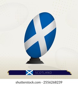 Scotland Rugby Ball on Rugby Kicking Tees with Modern Design. Illustration perfect for sports, national pride, and rugby-related projects.