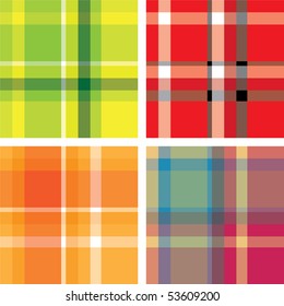 Scotland seamless texture set. Various variants of design. Vector illustration (EPS10). All parts (object) closed, possibility to edit.