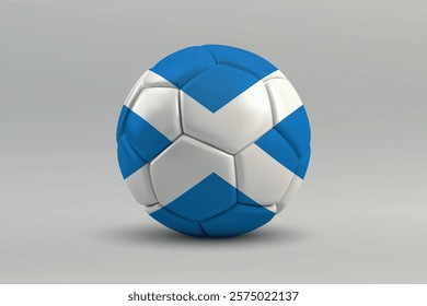 Scotland soccer ball featuring the national flag design on a gray background