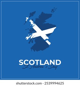 Scotland St. andrew's day blue color background