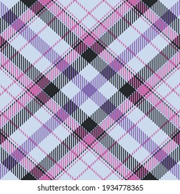 Scotland tartan seamless plaid texture with rhombuses and squares - Vector illustration