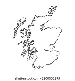 Scotland, UK region map. Vector illustration.