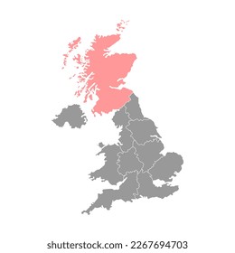 Scotland, UK region map. Vector illustration.