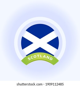 Scotland vector flag. European football 2020 tournament final stage. Official championship colors and style.