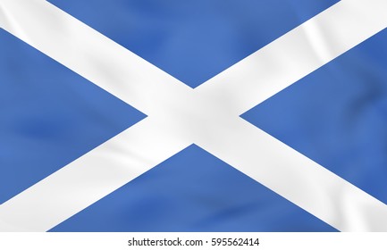 Waving Flag Scotland Vector Illustration Your Stock Vector (Royalty ...