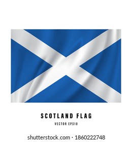 Scotland is waving a flag. Realistic national flag vector design. Isolated.