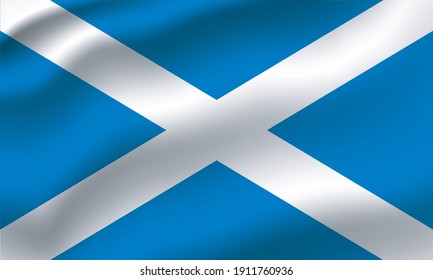 Scotland waving flag vector editable