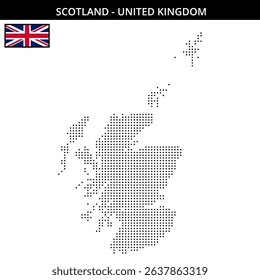 Scotland's outline shown with dots