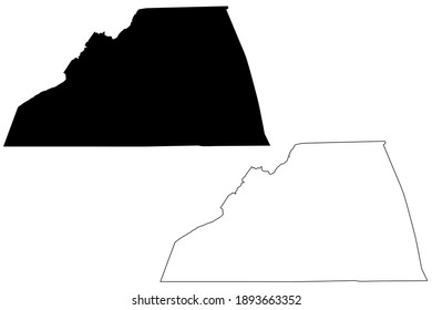 Scott County, Commonwealth of Virginia (U.S. county, United States of America, USA, U.S., US) map vector illustration, scribble sketch Scott map