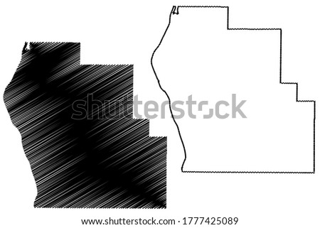 Scott County, Illinois (U.S. county, United States of America, USA, U.S., US) map vector illustration, scribble sketch Scott map