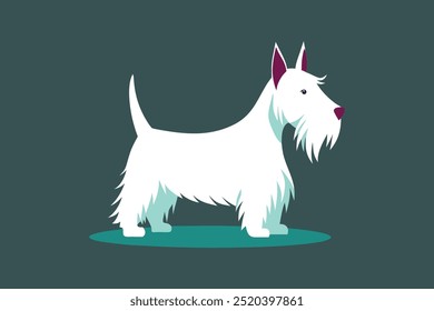 The "Scottie Scottish Terrier Dog vector art illustration" is a high-quality, scalable digital graphic featuring a detailed and stylized image of the iconic Scottish Terrier dog in vector format.