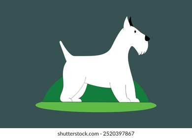 The "Scottie Scottish Terrier Dog vector art illustration" is a high-quality, scalable digital graphic featuring a detailed and stylized image of the iconic Scottish Terrier dog in vector format.