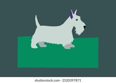 The "Scottie Scottish Terrier Dog vector art illustration" is a high-quality, scalable digital graphic featuring a detailed and stylized image of the iconic Scottish Terrier dog in vector format.