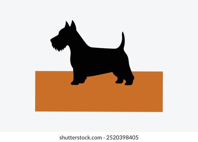 The "Scottie Scottish Terrier Dog vector art illustration" is a high-quality, scalable digital graphic featuring a detailed and stylized image of the iconic Scottish Terrier dog in vector format.