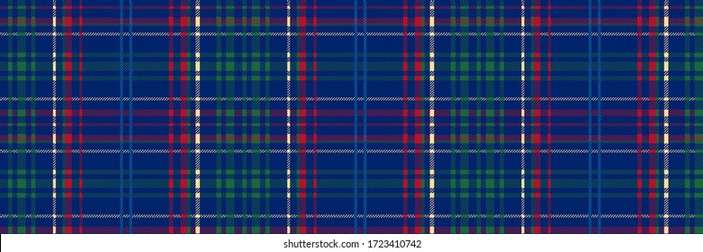 Scottish Black Watch Tartan. Seamless pattern. Vector illustration