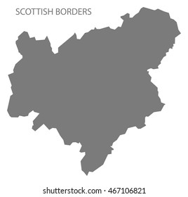 Scottish Borders Scotland Map in grey