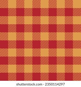 Scottish cage pattern for Christmas and New Year designs. Dark blue, red, green, yellow plaid plaid for flannel shirt. Festive winter textile print.