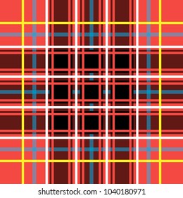 Scottish cage, red celtic. Scottish red checkered background. Scottish pattern. Vector illustration