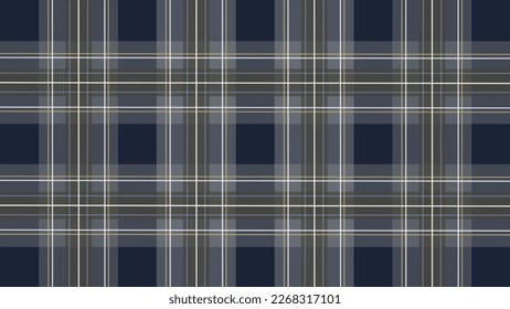 Scottish checkered background in dark blue