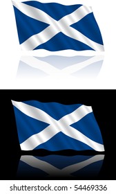 Scottish Flag Flowing