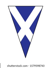 The Scottish Flag as part of a bunting