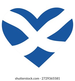 Bandeira escocesa em forma de coração