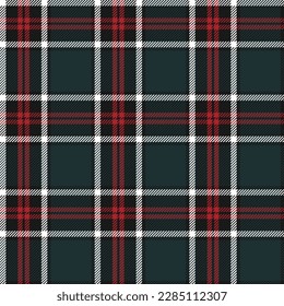 Scottish green black red white seamless pattern for textile, apparel, decorative fabric, tablecloth, skirt blouse design.Vector illustration.
