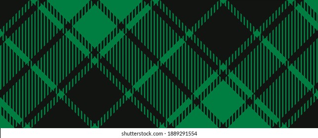 Scottish, green lumberjack style. Flat vector gingham and bluffalo check line pattern. Checkered picnic, table cloth. Texture from rhombus, squares for plaid, tablecloths. Tartan checker print sign. 