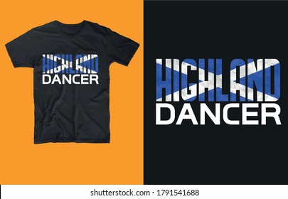 Scottish highland dancer-t shirt design