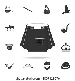 Scottish kilt icon. Detailed set of United Kingdom culture icons. Premium quality graphic design. One of the collection icons for websites, web design, mobile app on white background