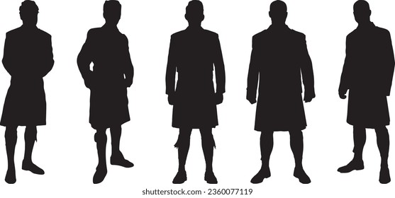 Scottish Kilt Silhouette Vector Graphic Pack