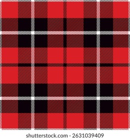 Scottish new year cage pattern. Red checkered background, fabric. Traditional Scottish ornament, tartan plaid.