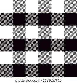 Scottish new year cage pattern. Black and white checkered background, fabric. Traditional Scottish ornament, tartan plaid.