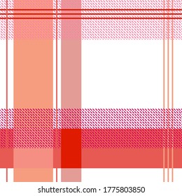 Scottish pattern background. Seamless striped large check plaid graphic in pink for flannel shirt, blanket, throw, duvet cover, trousers, or other modern spring and summer fabric design.