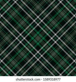 Scottish plaid green checkered vector pattern.EPS 10