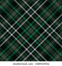 Scottish plaid green checkered vector pattern.EPS 10