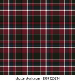 Scottish plaid red and black checkered vector pattern.EPS 10