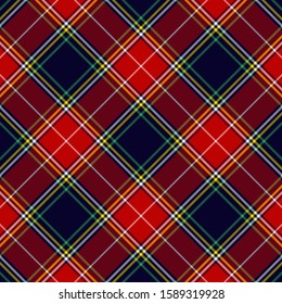 Scottish plaid red and blue checkered vector pattern.EPS 10