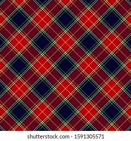 Scottish plaid red and blue checkered vector pattern.EPS 10