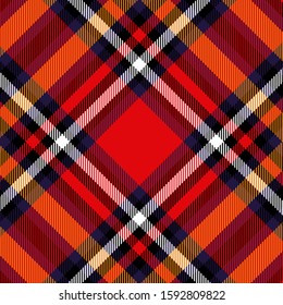 Scottish plaid red checkered vector pattern.EPS 10