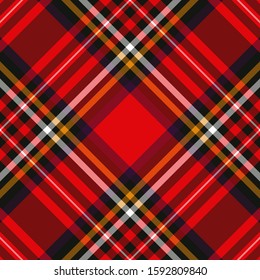 Scottish plaid red  checkered vector pattern.EPS 10
