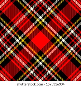 Scottish plaid red  checkered vector pattern.EPS 10