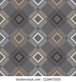 Scottish plaid, tartan seamless pattern. English fabric. Vector illustration. Can be used for wallpaper, textile, invitation card, wrapping, web page background.