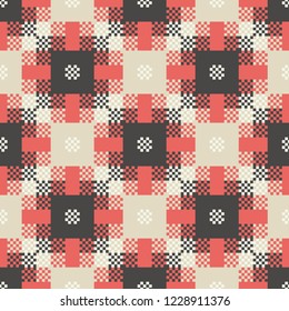 Scottish plaid, tartan seamless pattern. English fabric. Vector illustration. Can be used for wallpaper, textile, invitation card, wrapping, web page background.