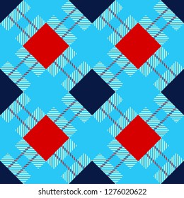 Scottish plaid, tartan seamless pattern. English fabric. Vector illustration. Can be used for wallpaper, textile, invitation card, wrapping, web page background.