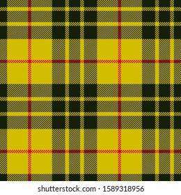 Scottish plaid yellow checkered vector pattern.EPS 10