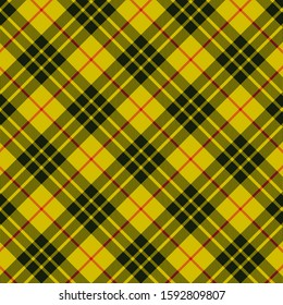 Scottish plaid yellow checkered vector pattern.EPS 10