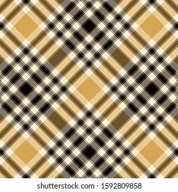 Scottish plaid yellow checkered vector pattern.EPS 10
