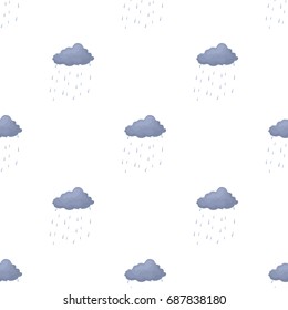 Scottish rainy weather icon in cartoon style isolated on white background. Scotland country symbol stock vector illustration.