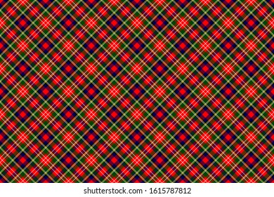 Scottish rectangle diagonal tartan for fabric, kilts, skirts, plaids and different designs.
